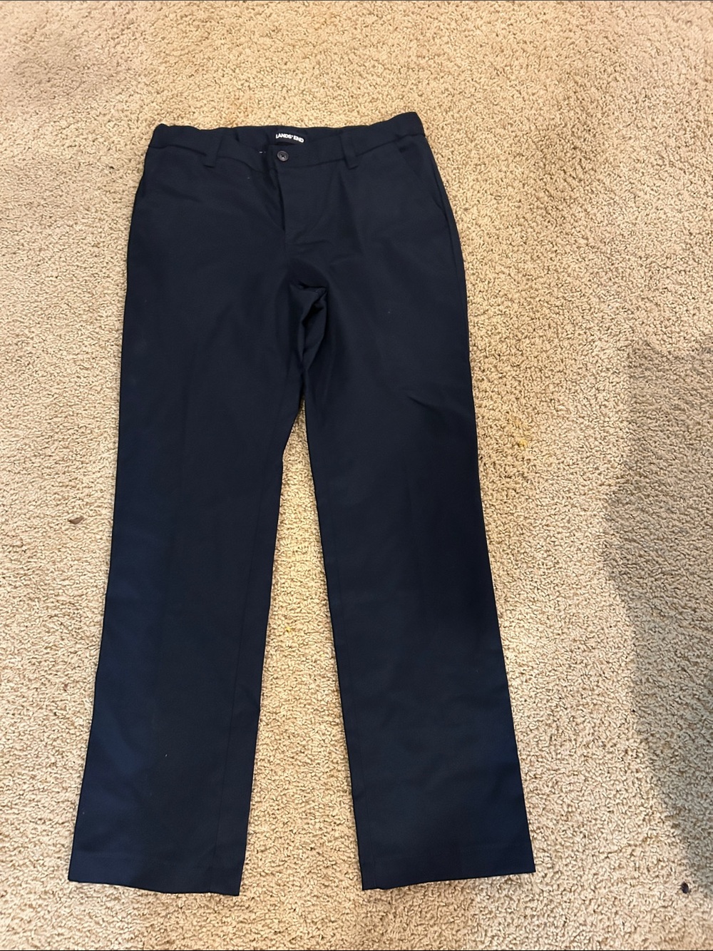Lands' End Navy Kids Chinos
